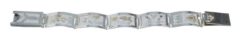 Sterling Silver 12 KGF Link Bracelet NX11595